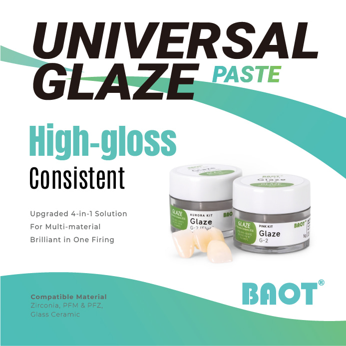 Universal dental glaze paste for zirconia restorations
