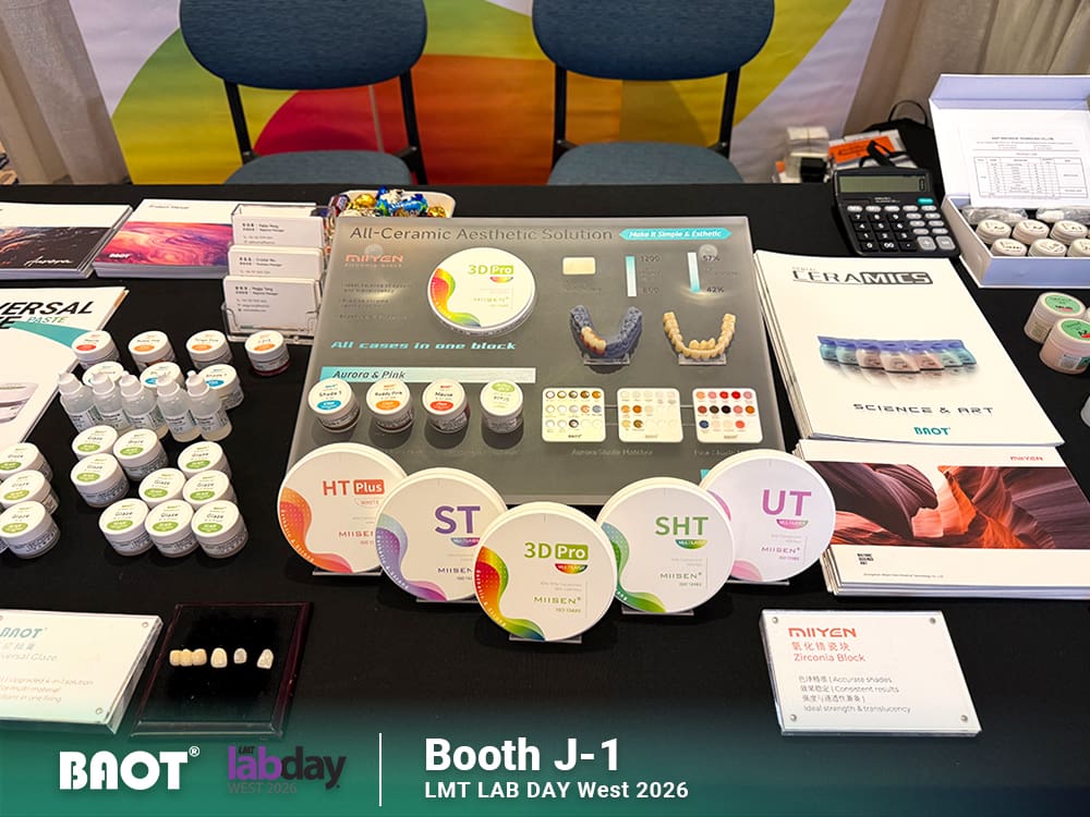 BAOT zirconia blocks and ceramic materials showcased at LAB DAY West