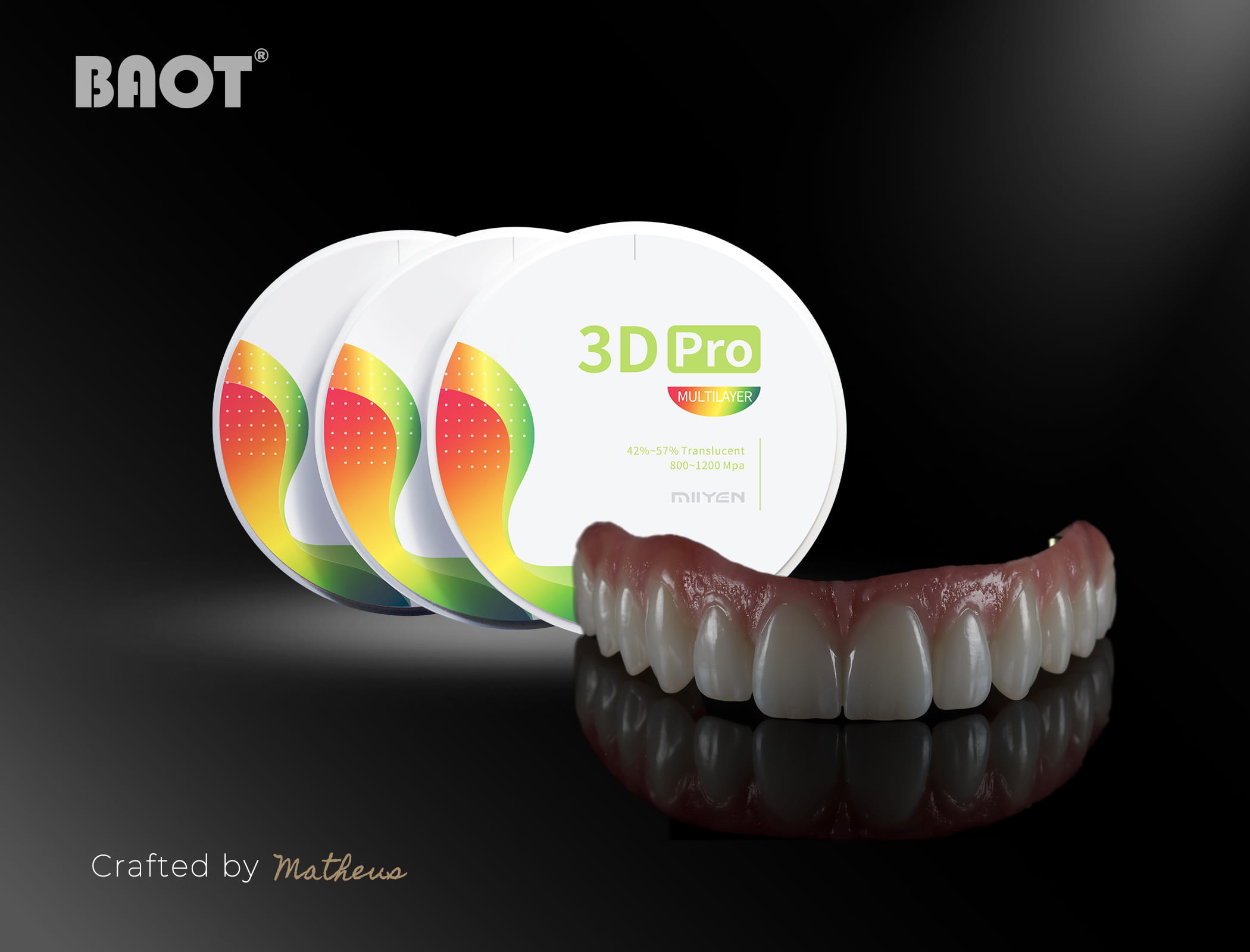 MIIYEN 3D Pro Multilayer zirconia block for crowns and bridges MIIYEN 3D Pro Multilayer zirconia block for crowns and bridges