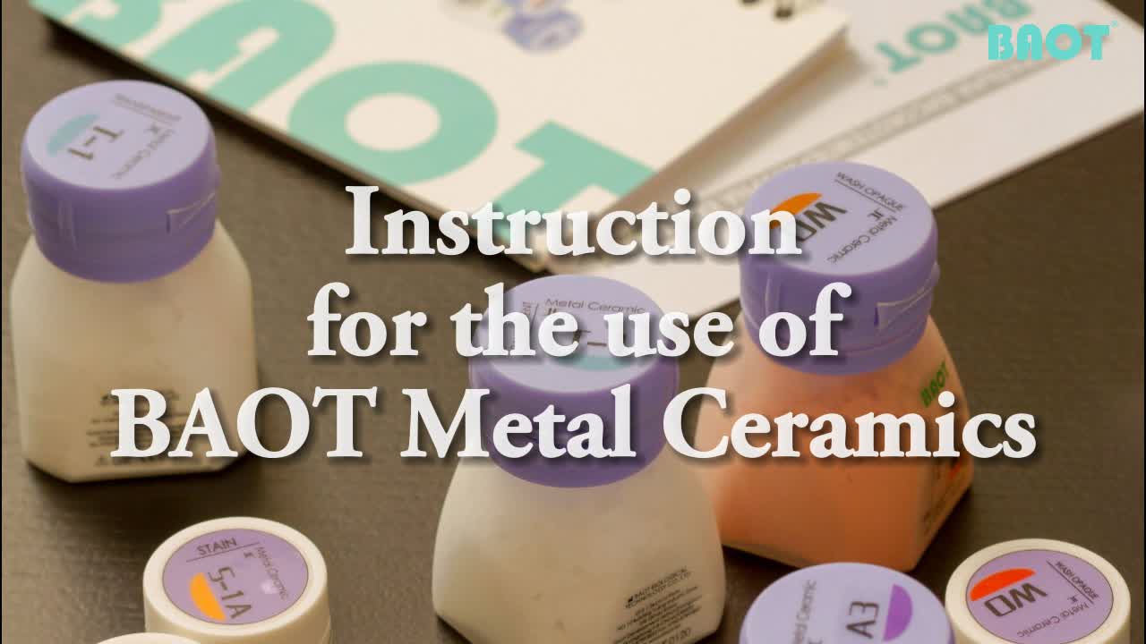ceramika BAOT | Instrukcja użytkowania BAOT Metal Ceramics
